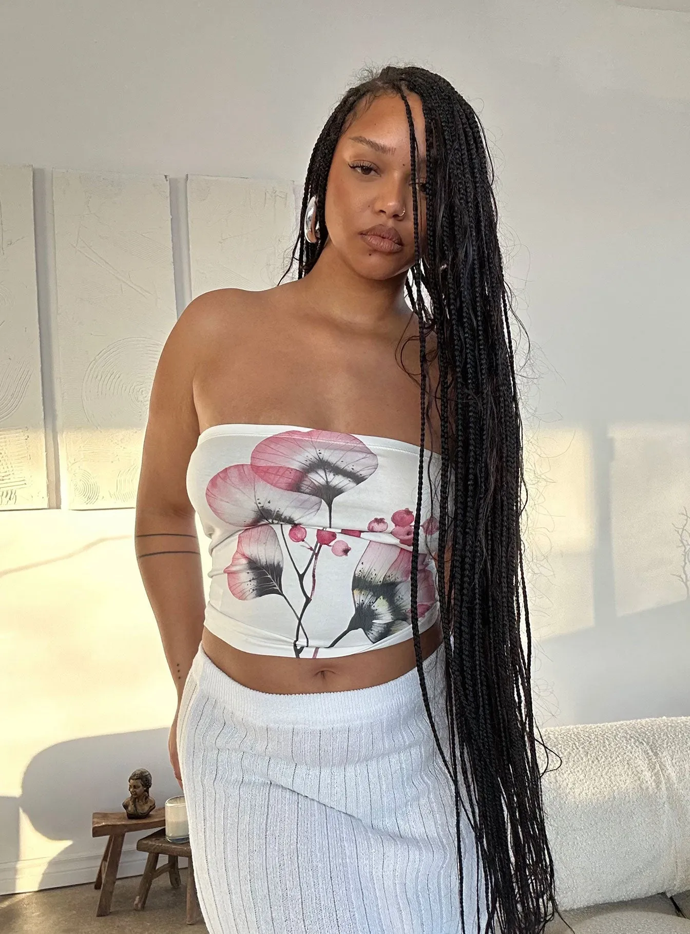 Jasmyne Tube Top White Fashion Statement Fashionable Tank