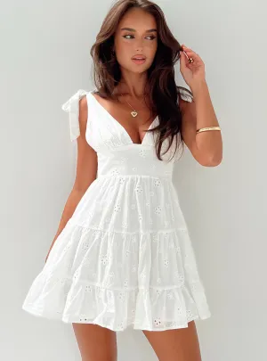 Galvis Mini Dress White Glow Heat