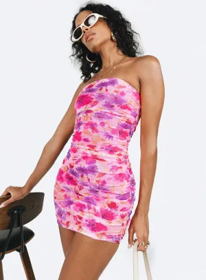 Kalena Mini Dress Purple Trendy Silhouette Urban Heat