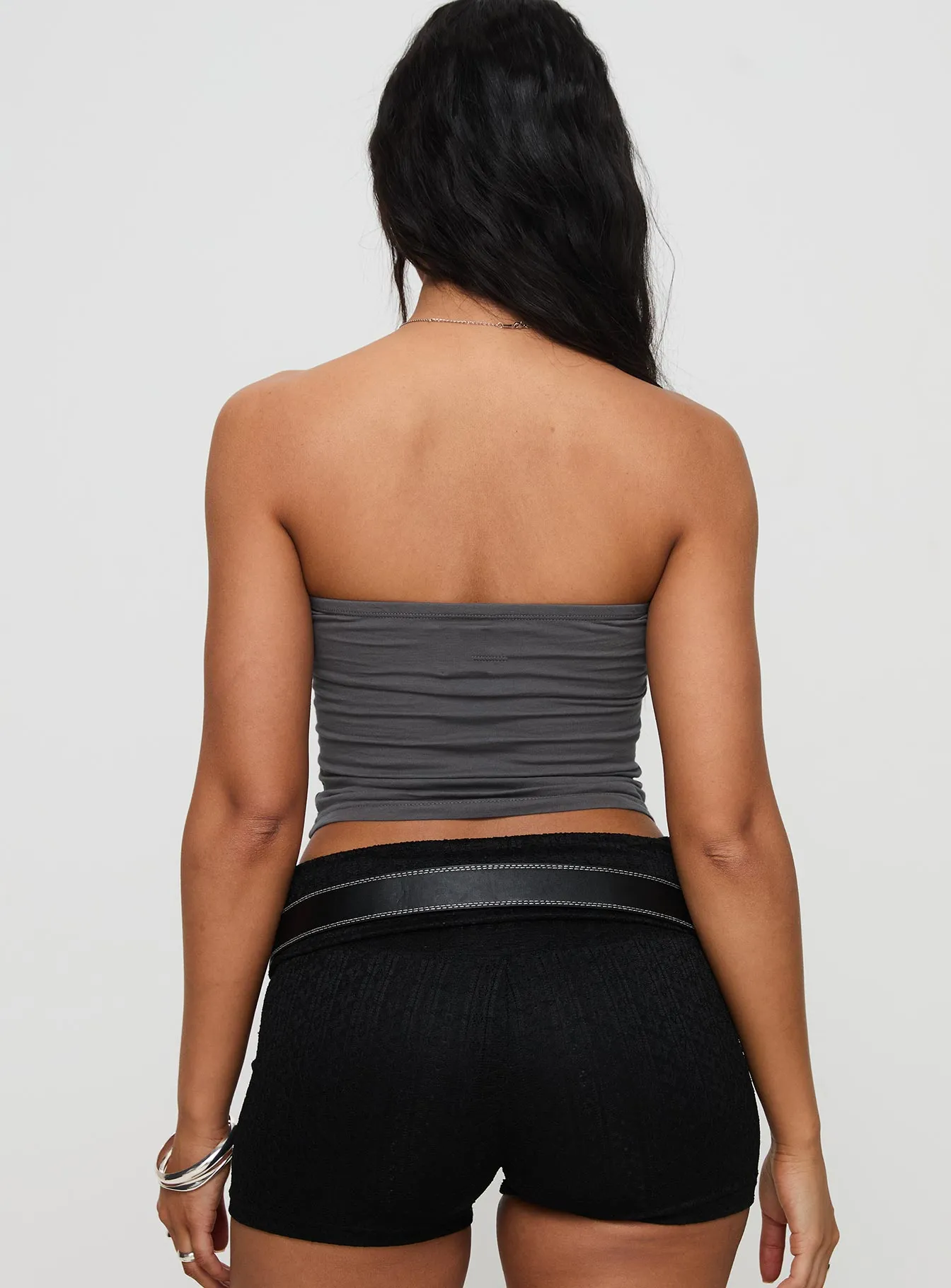 Santa Clara Strapless Top Black Stretch Fabric Ergonomic Pattern Design