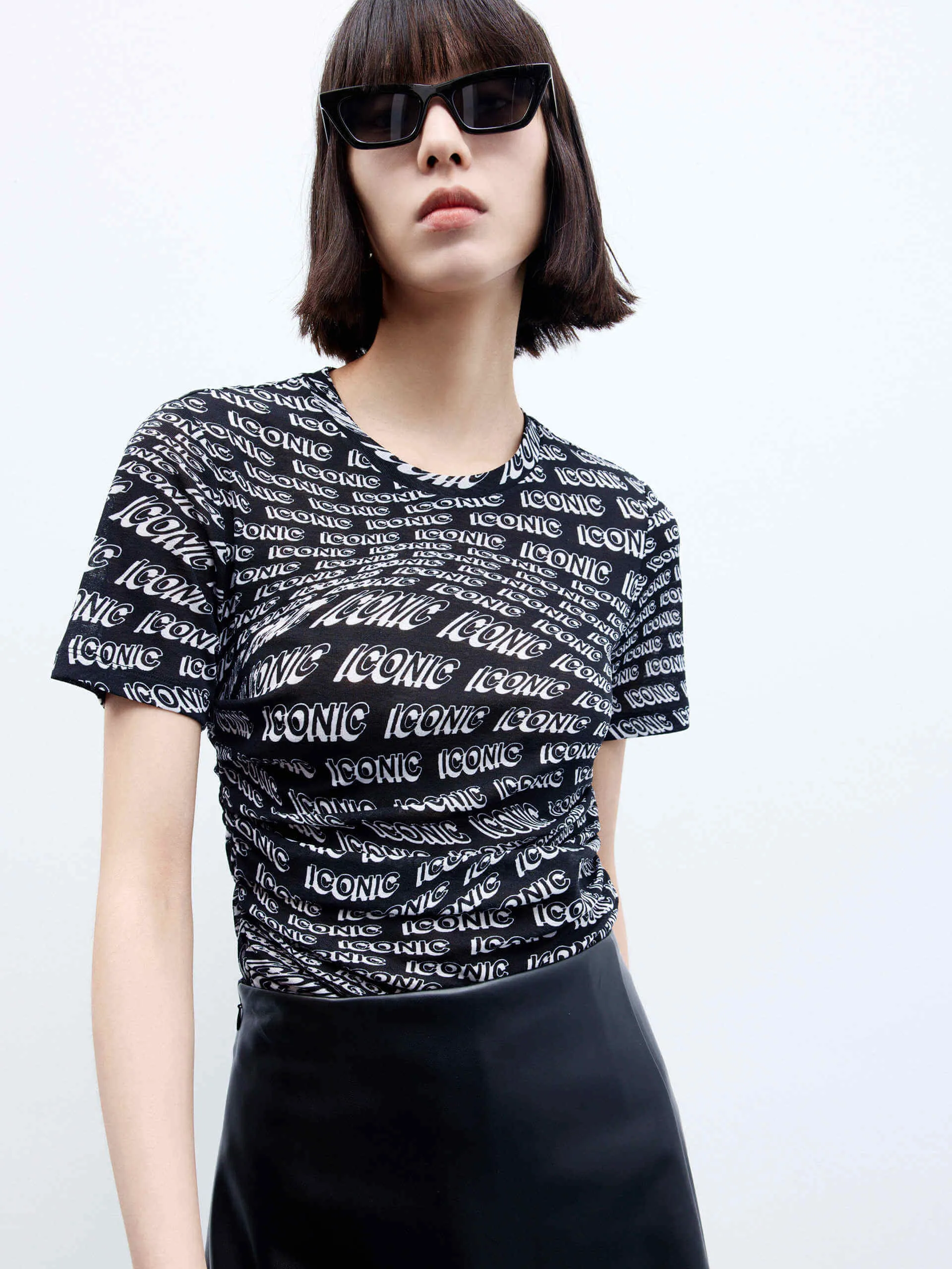 Bohemian freedom Letter Print Slim Fit T-shirt