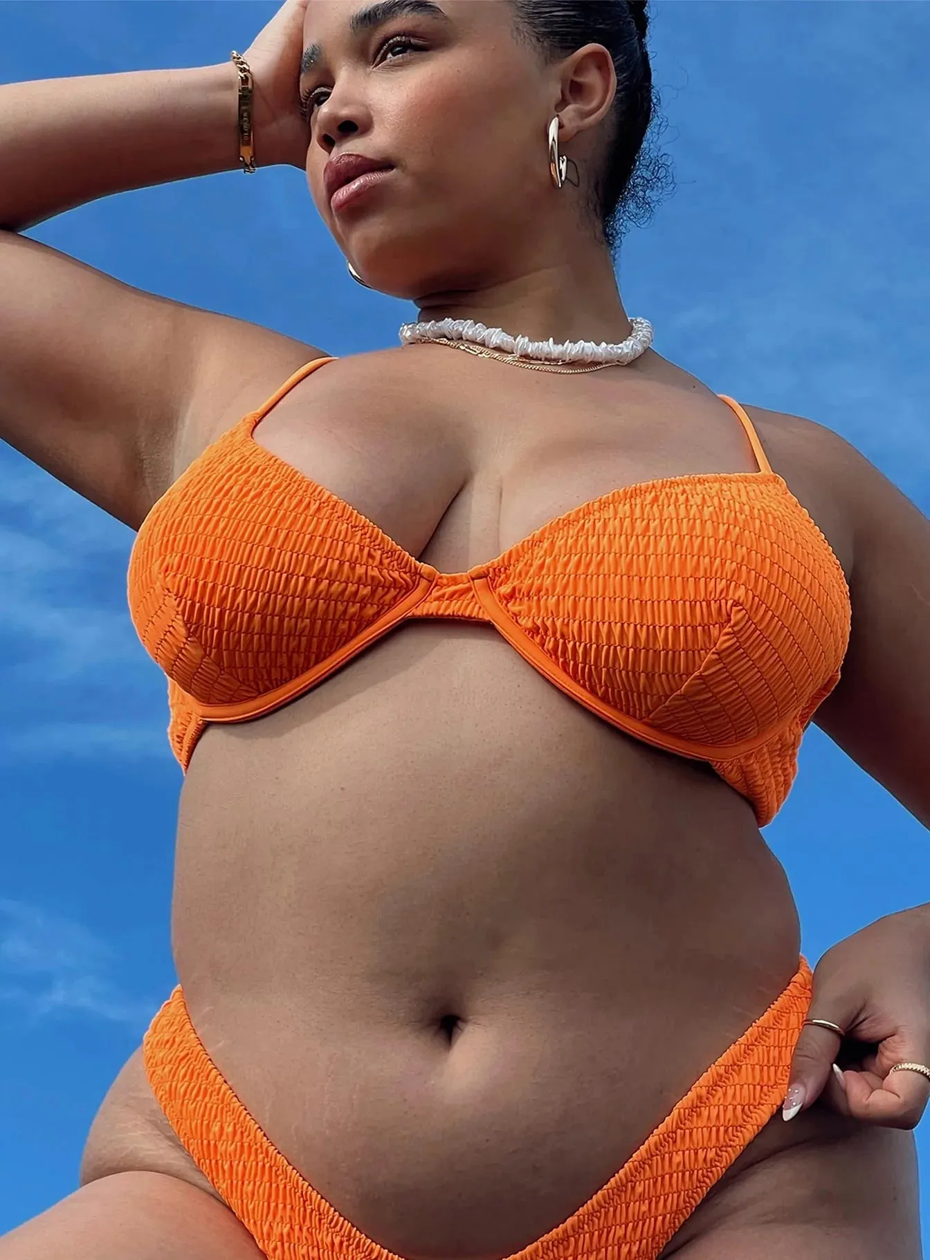 Comfort Fit Lining Lolita Bikini Top Orange Curve