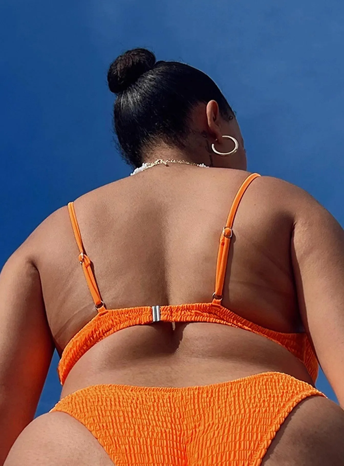 Zero Gravity Fit Smooth Edge Finish Lolita Bikini Top Orange Curve