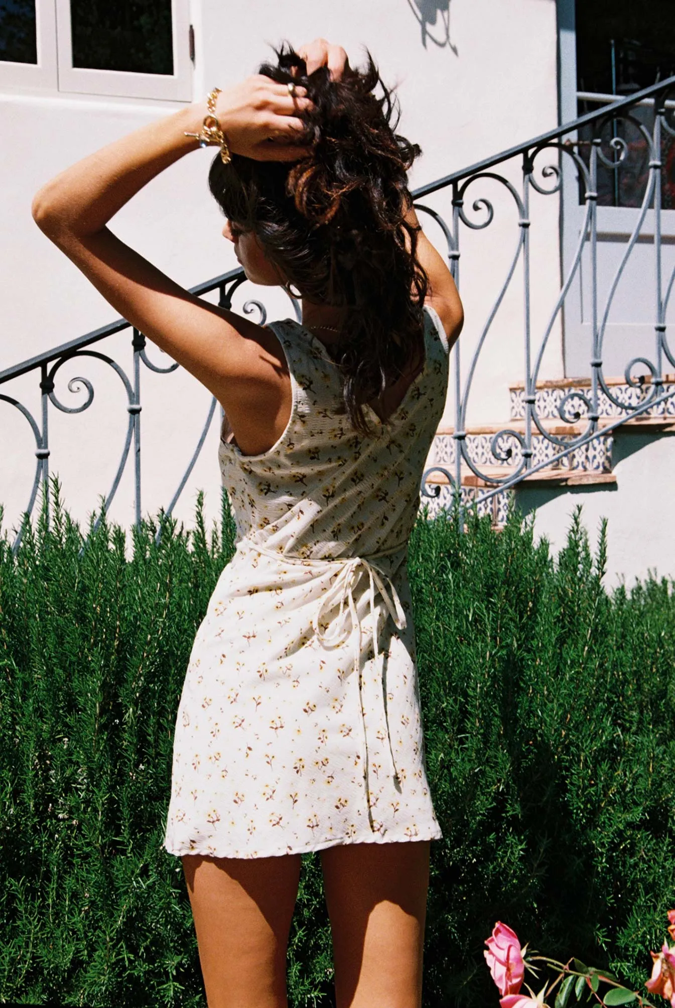 Weekend Style Nellie Mini Dress White / Yellow Floral