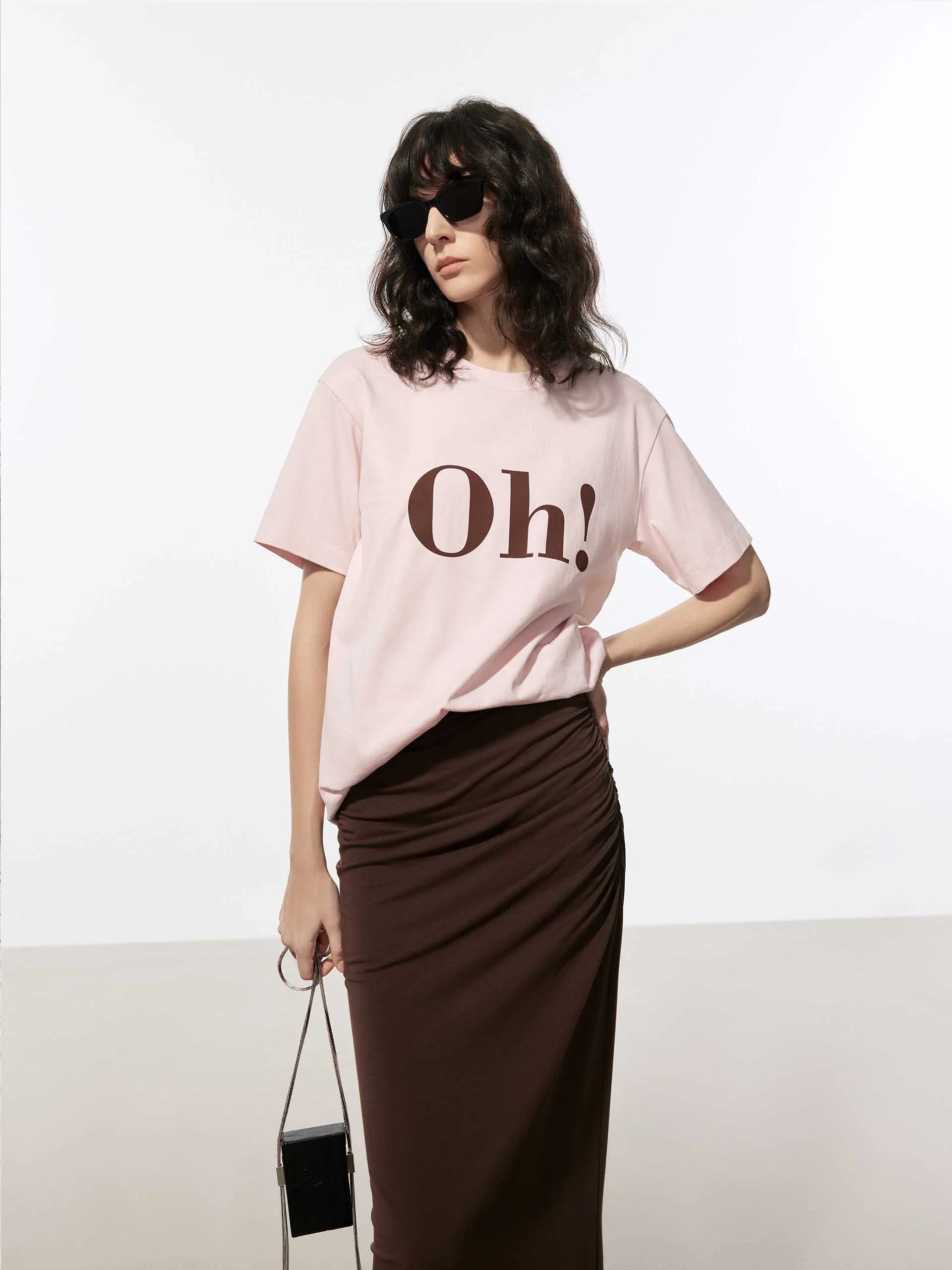 Relaxed Letter Print T-shirt Oversized Fit