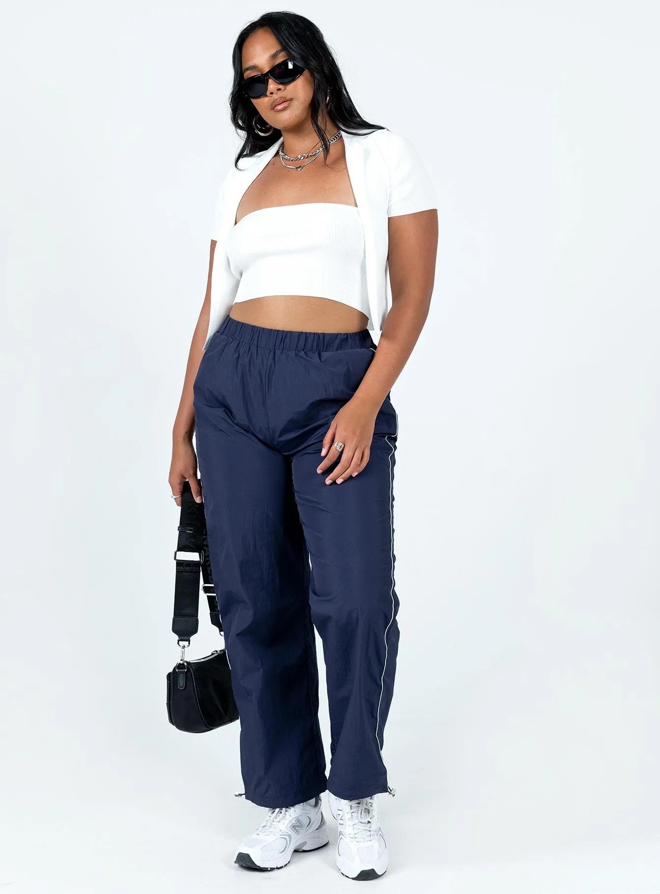 Avah Two Piece Top White Low Profile Collar Minimalist Collar