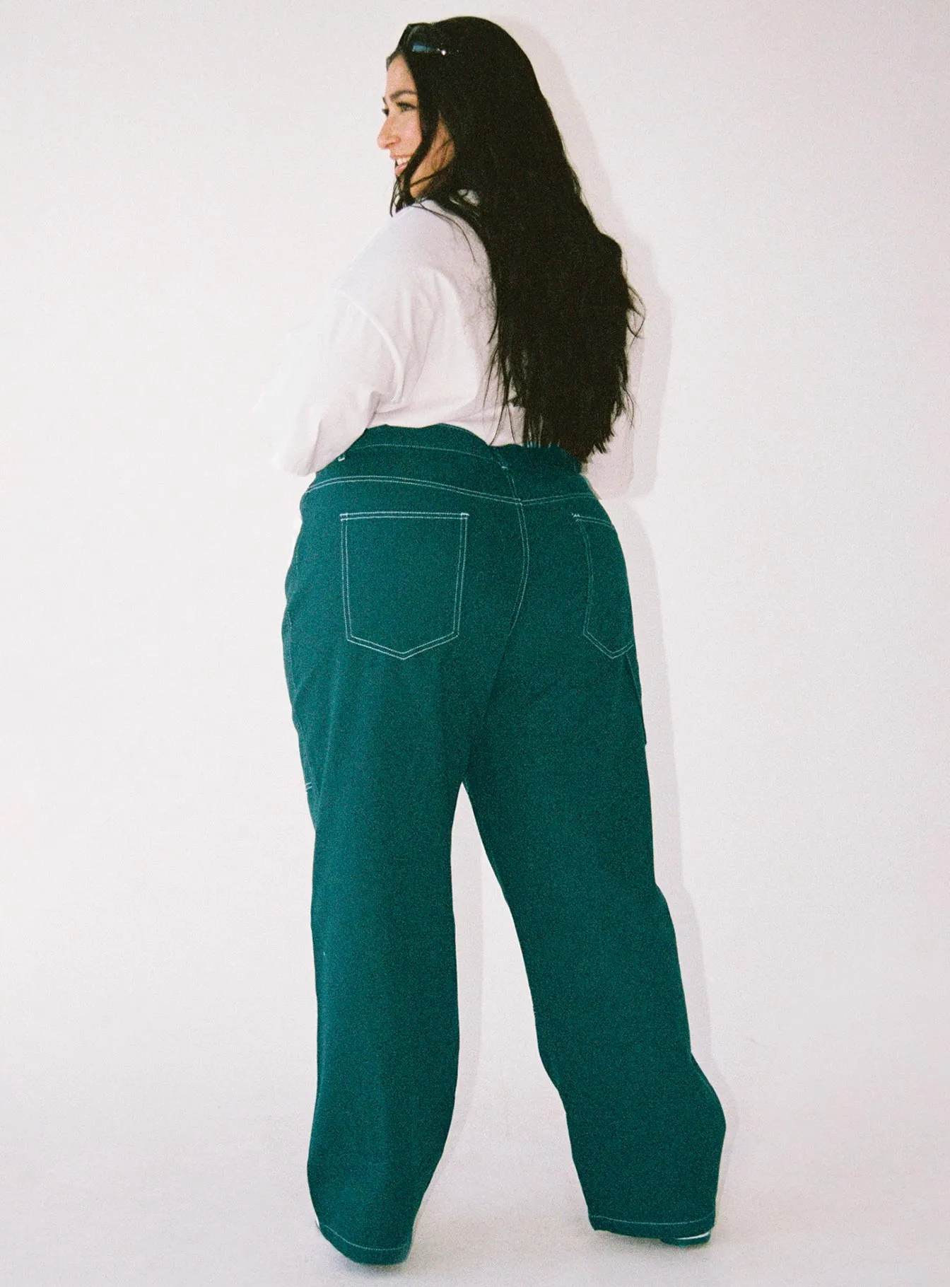 Copeland Jeans Green Curve elastic waistband Weekend Vibe