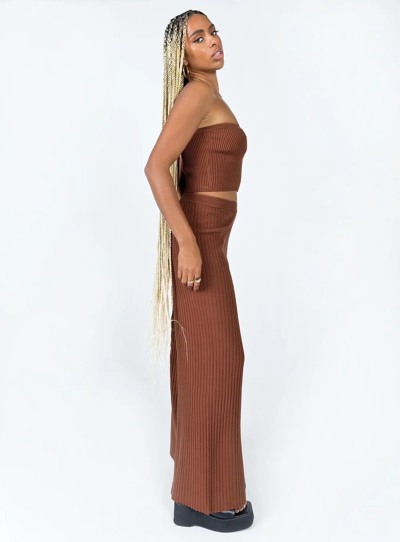 Kylie Set Brown AntiPilling MeshPanel