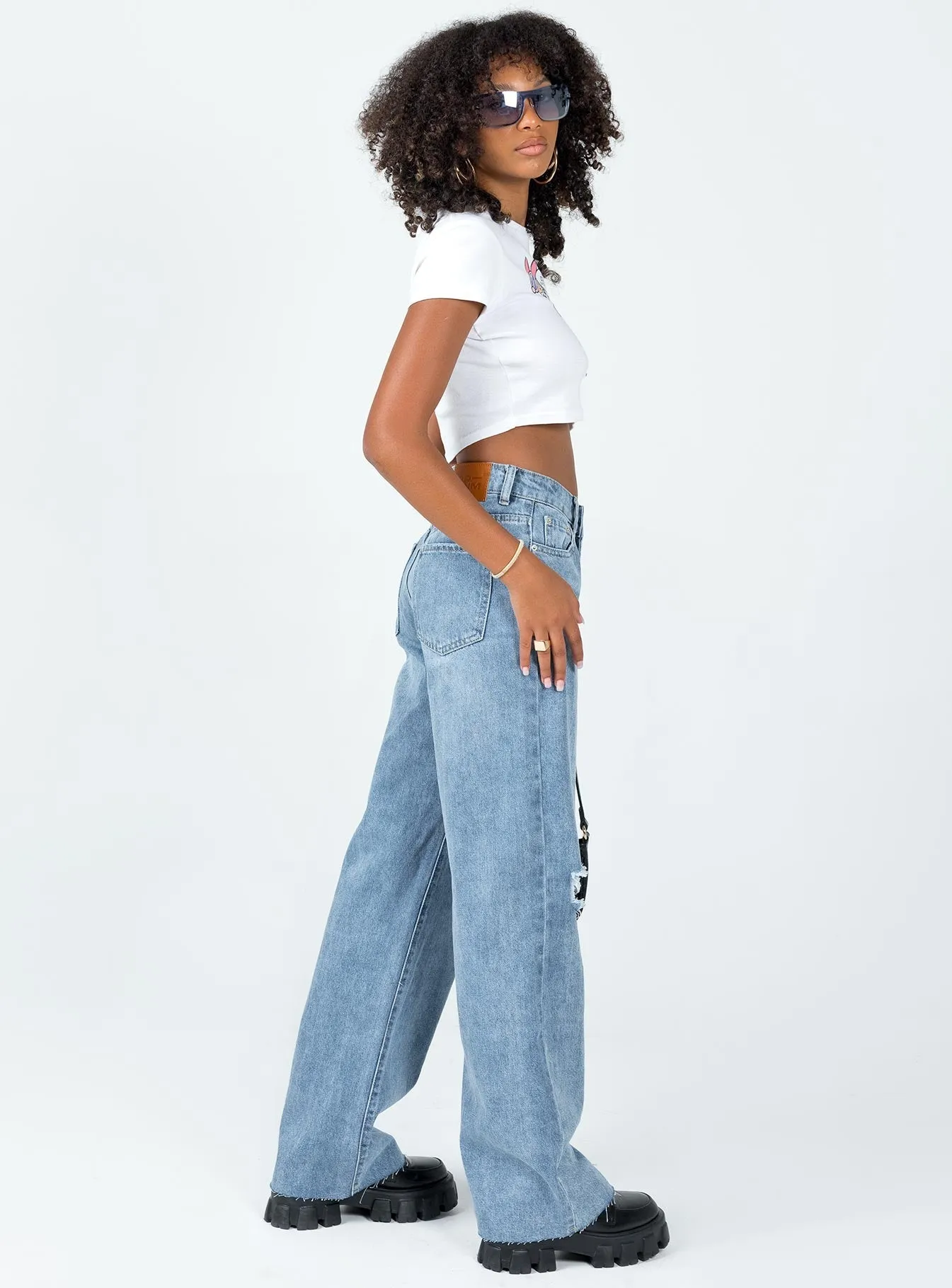 Artist Vibe Weekend Warrior Gym Ready Comfy Choice Meliana Wide Leg Denim Jeans