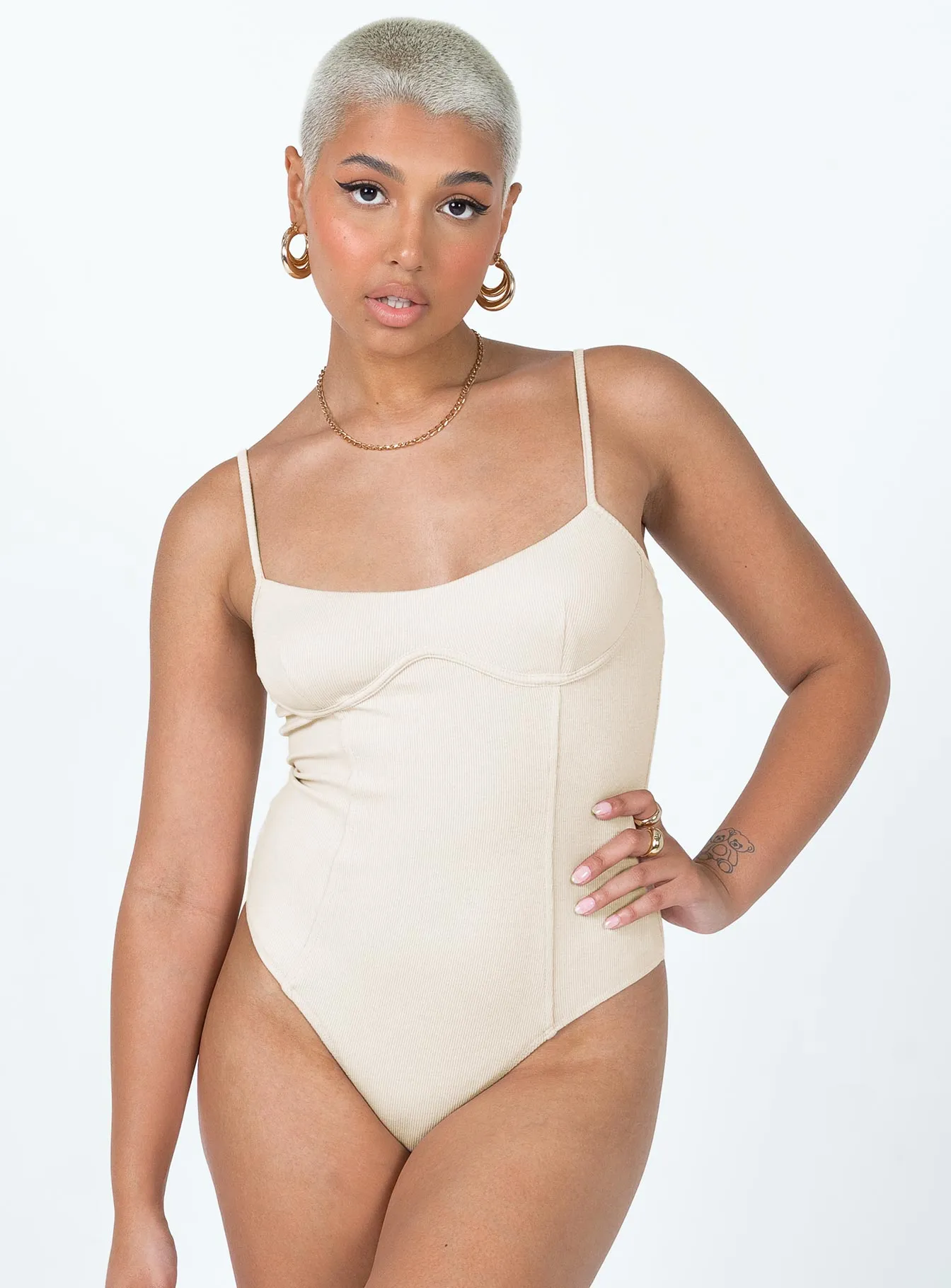 Benjamin Bodysuit Beige Fine Men
