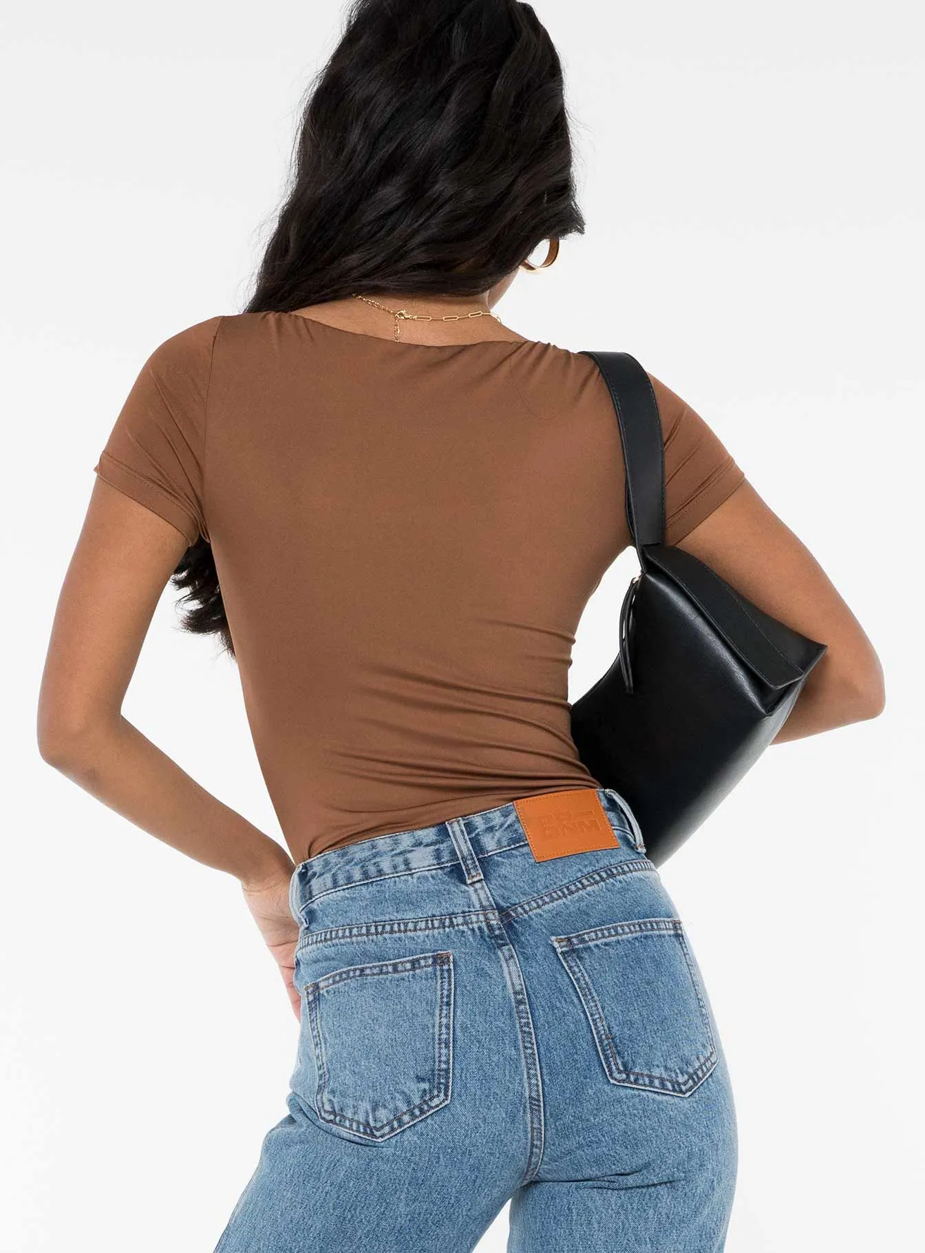 Fine Neutral Sharp Friends Byer Bodysuit Brown