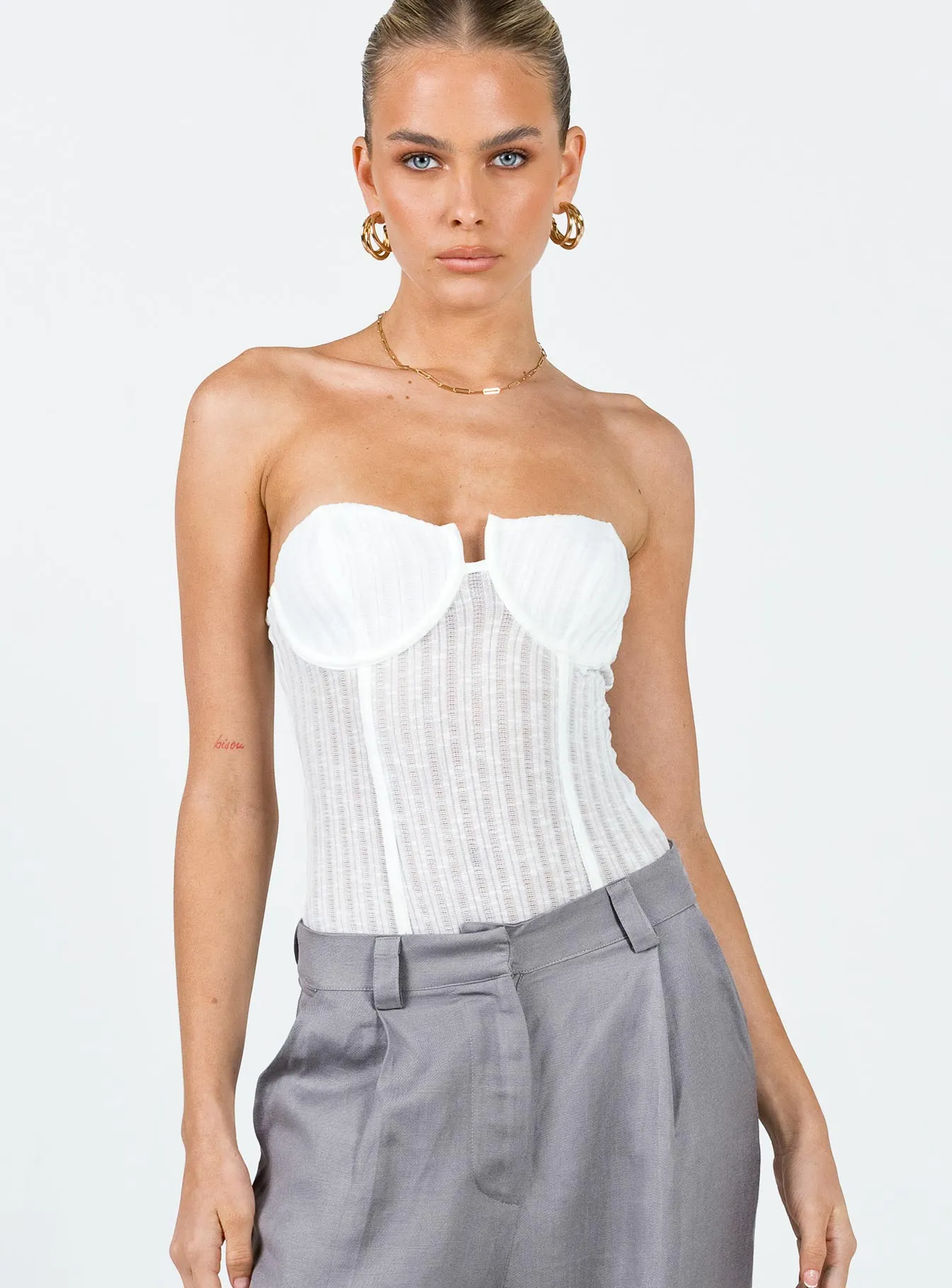 Loose Unique Jacques Bodysuit Ivory