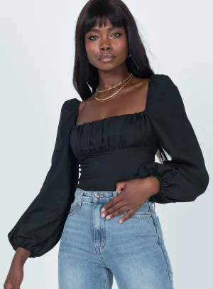 Elegant Durable Breathable Dinner Laura Bodysuit Black