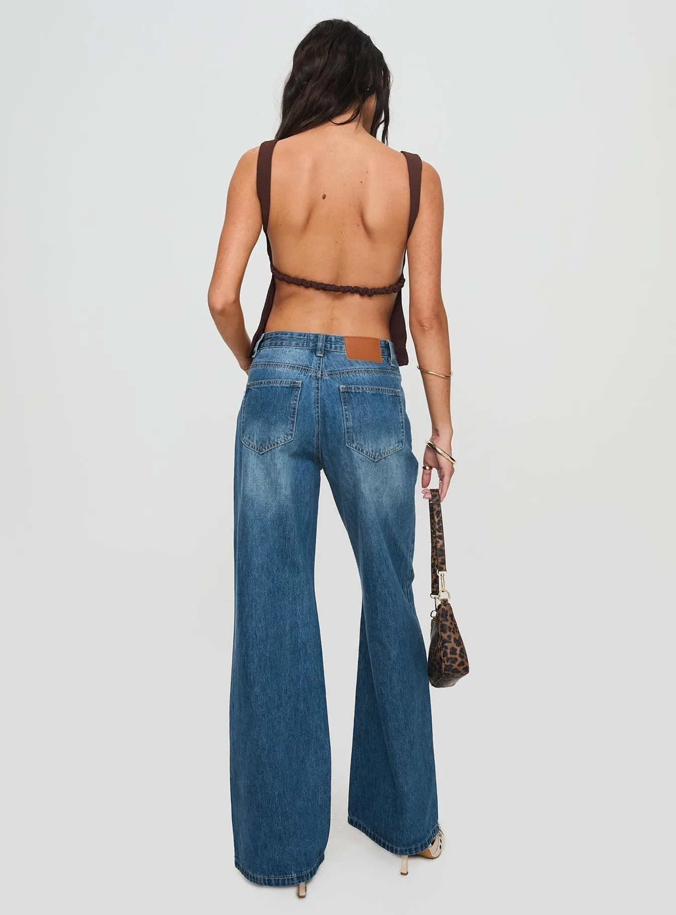 Colemane Mid Rise Denim Jeans Mid Blue Core Style Anytime Look