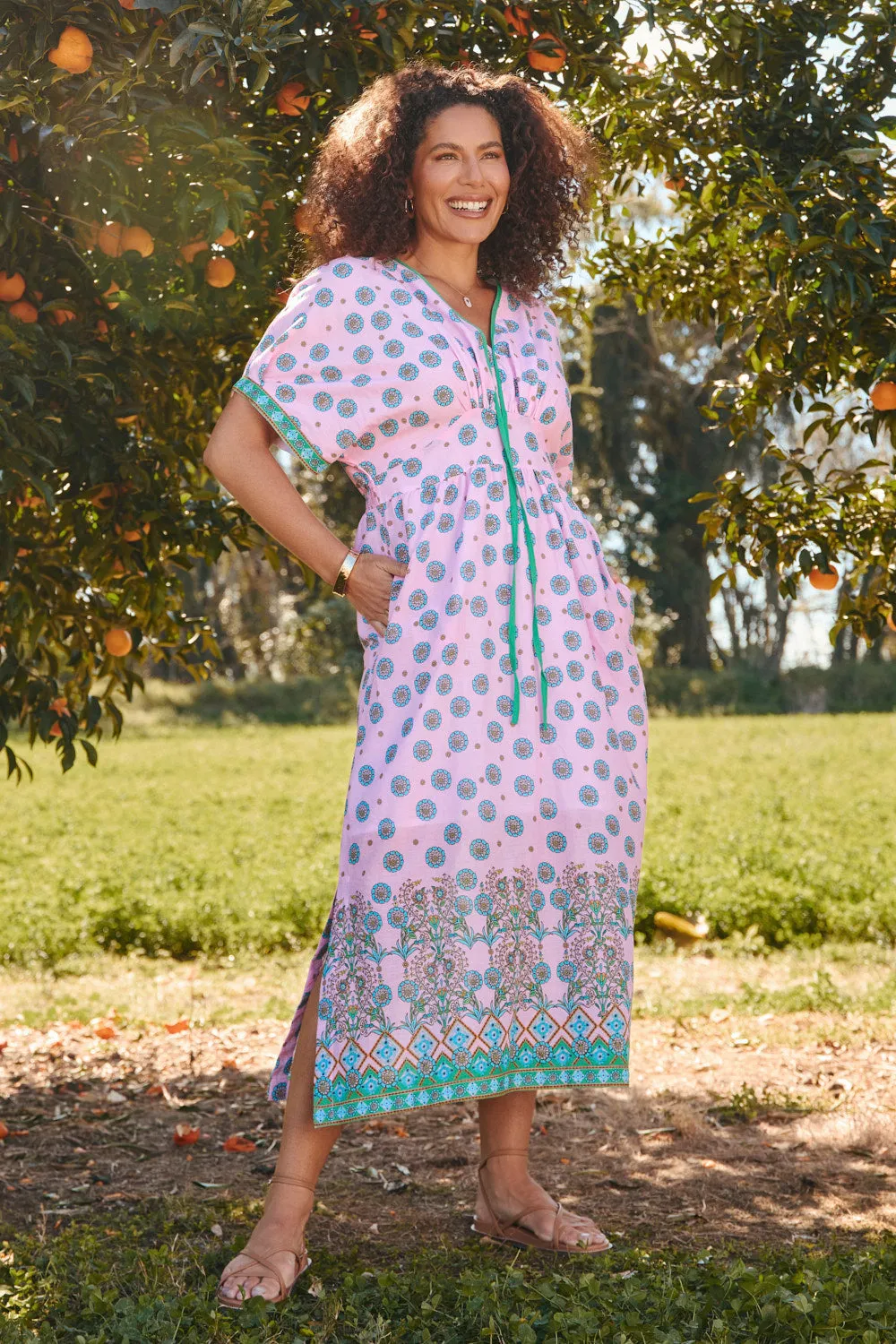 Selma Kimono Dress in Shalimar Plus Fit