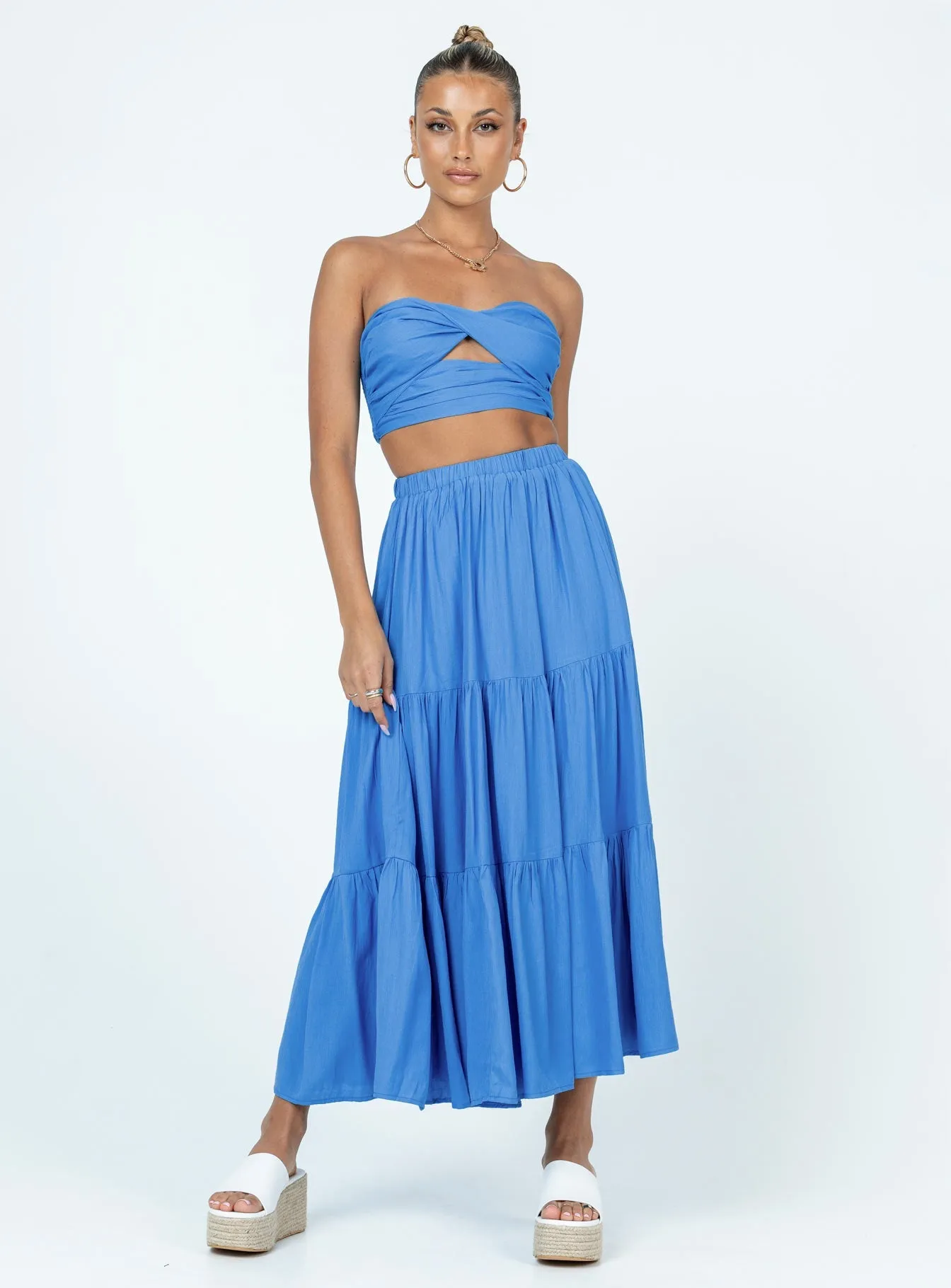 Garment Washed Softness Allie Set Blue