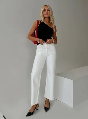 Fray Resistant Hem Fawcett Jeans White