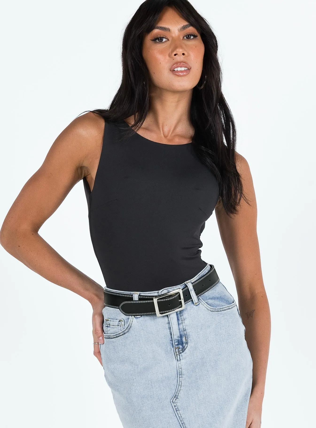 Bold Lightweight Beresford Bodysuit Black