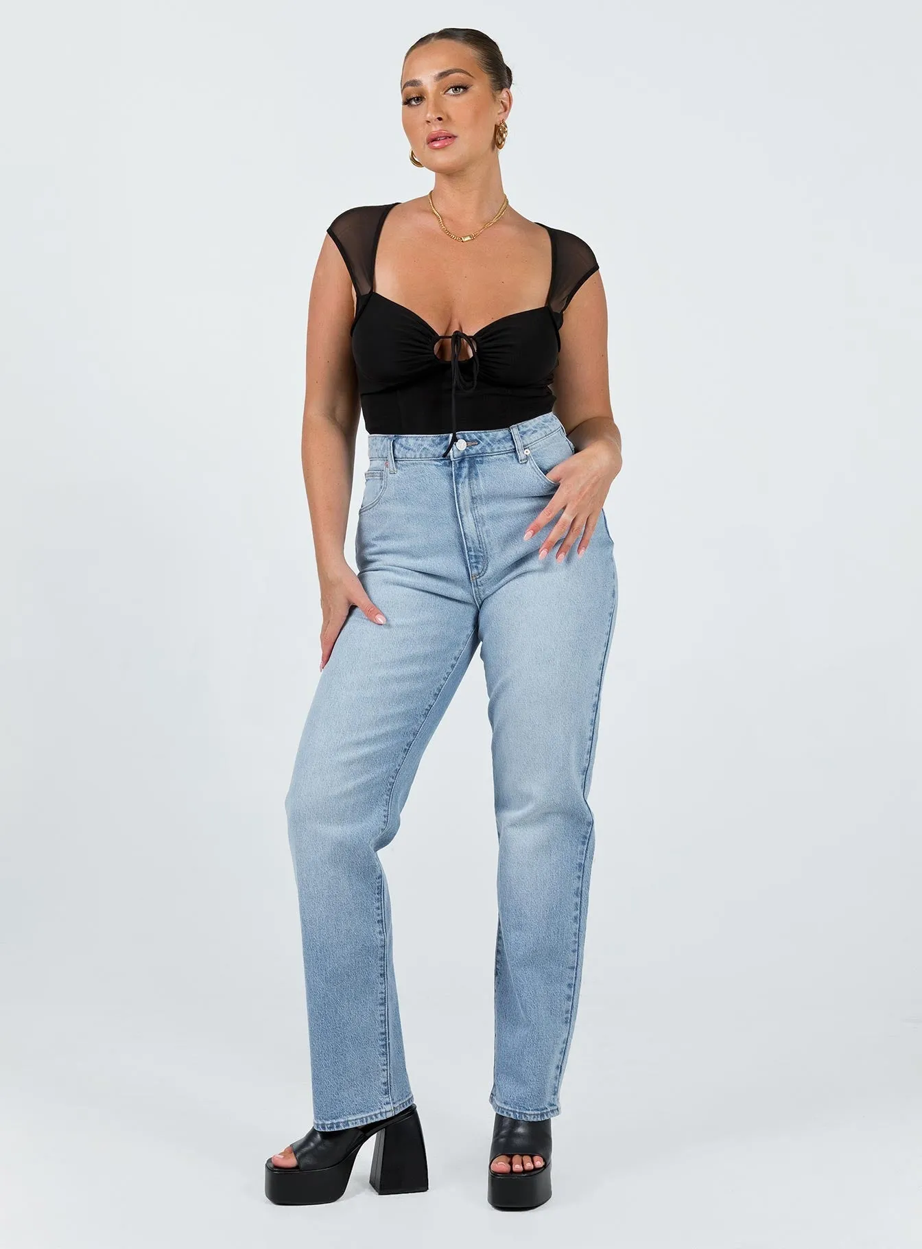 Clarendon Bodysuit Black Sharp Flexible Bold Traveler