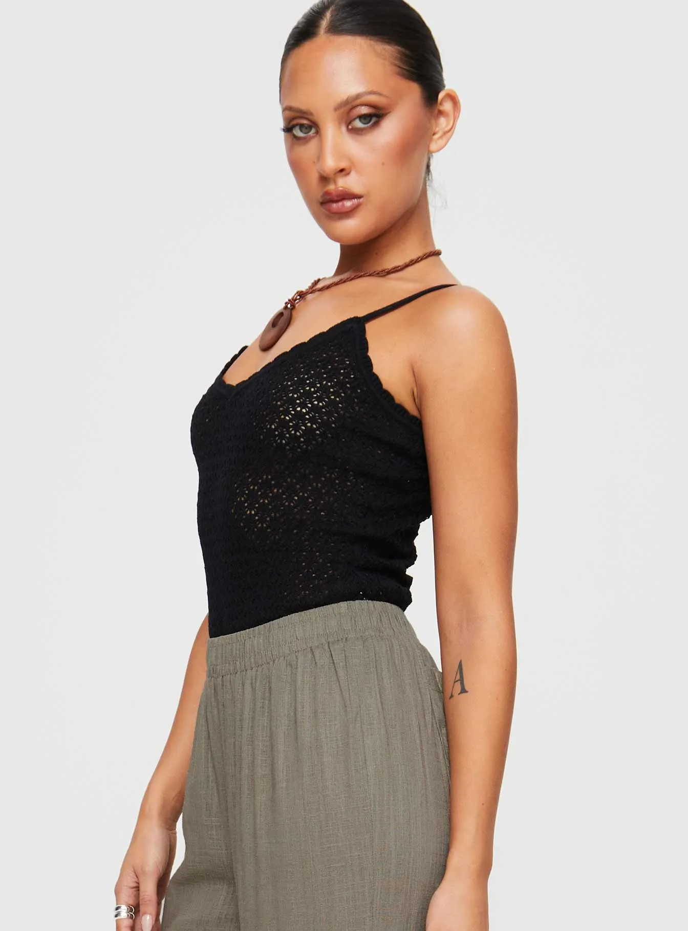 Modern Athlete Going For It Knit Bodysuit Black