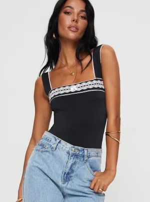 Keating Bodysuit Black Retro Kids