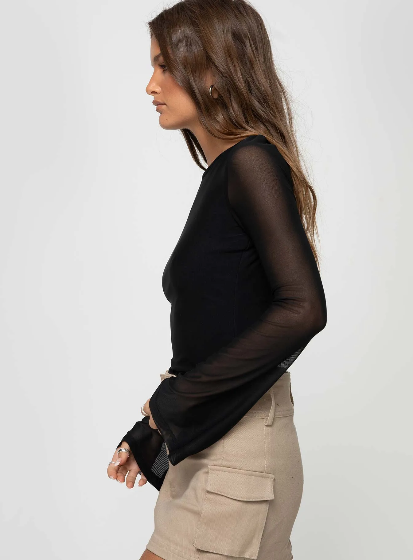 Lukea Long Sleeve Bodysuit Black Dynamic New