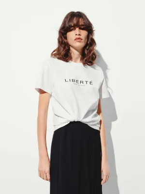 MoistureWicking Technology Chill Vibe Cotton Letter Round Neck T-shirt