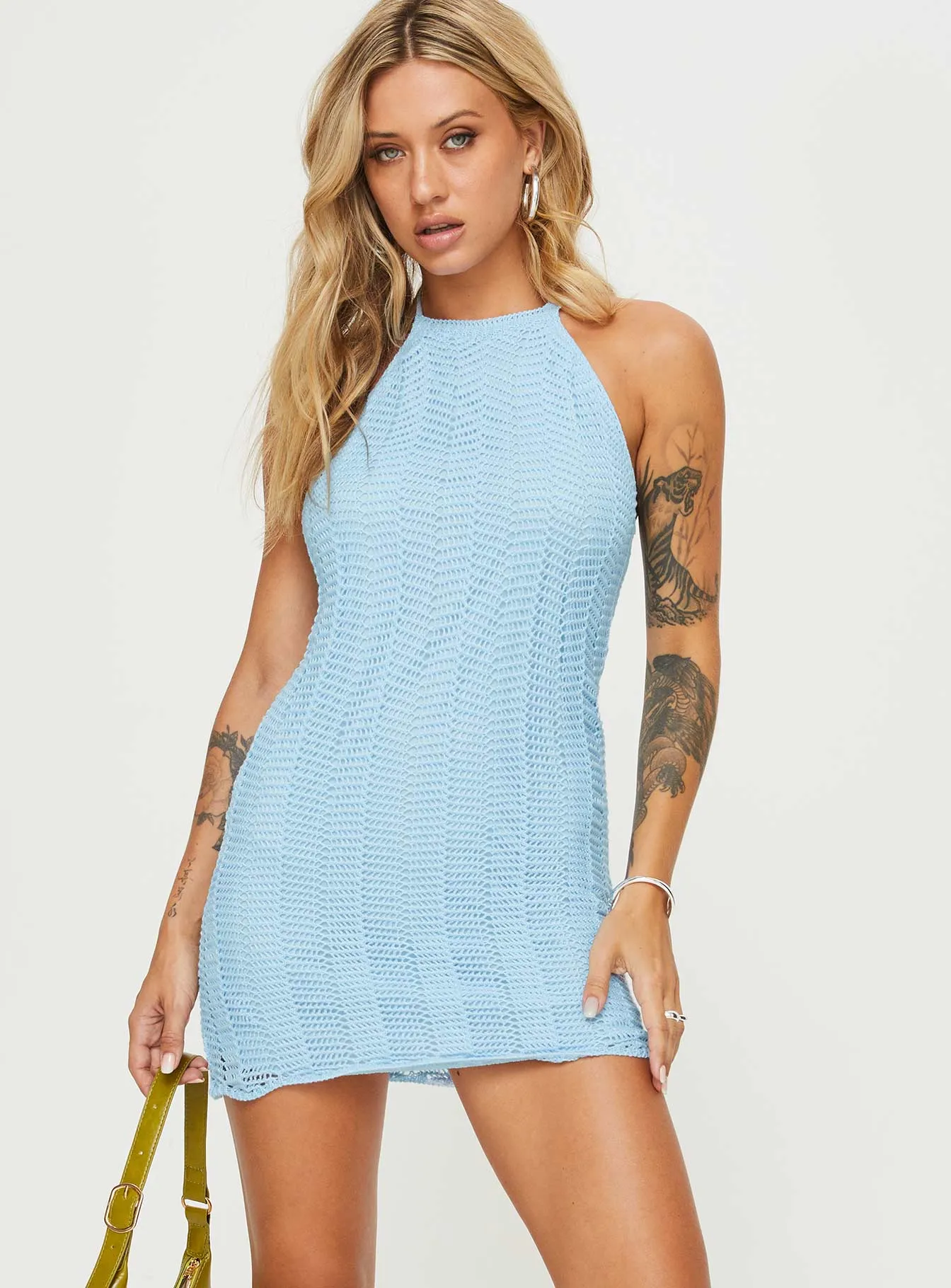 Light Warm Talinga Mini Dress Blue