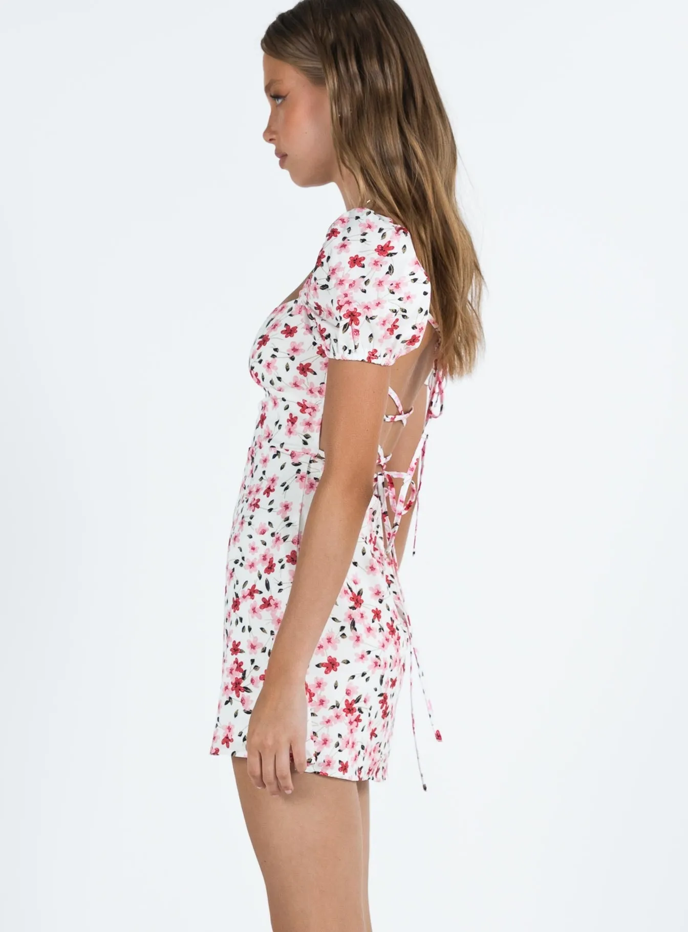 fun mini Fashionable date night outfit Havena Mini Dress White / Floral