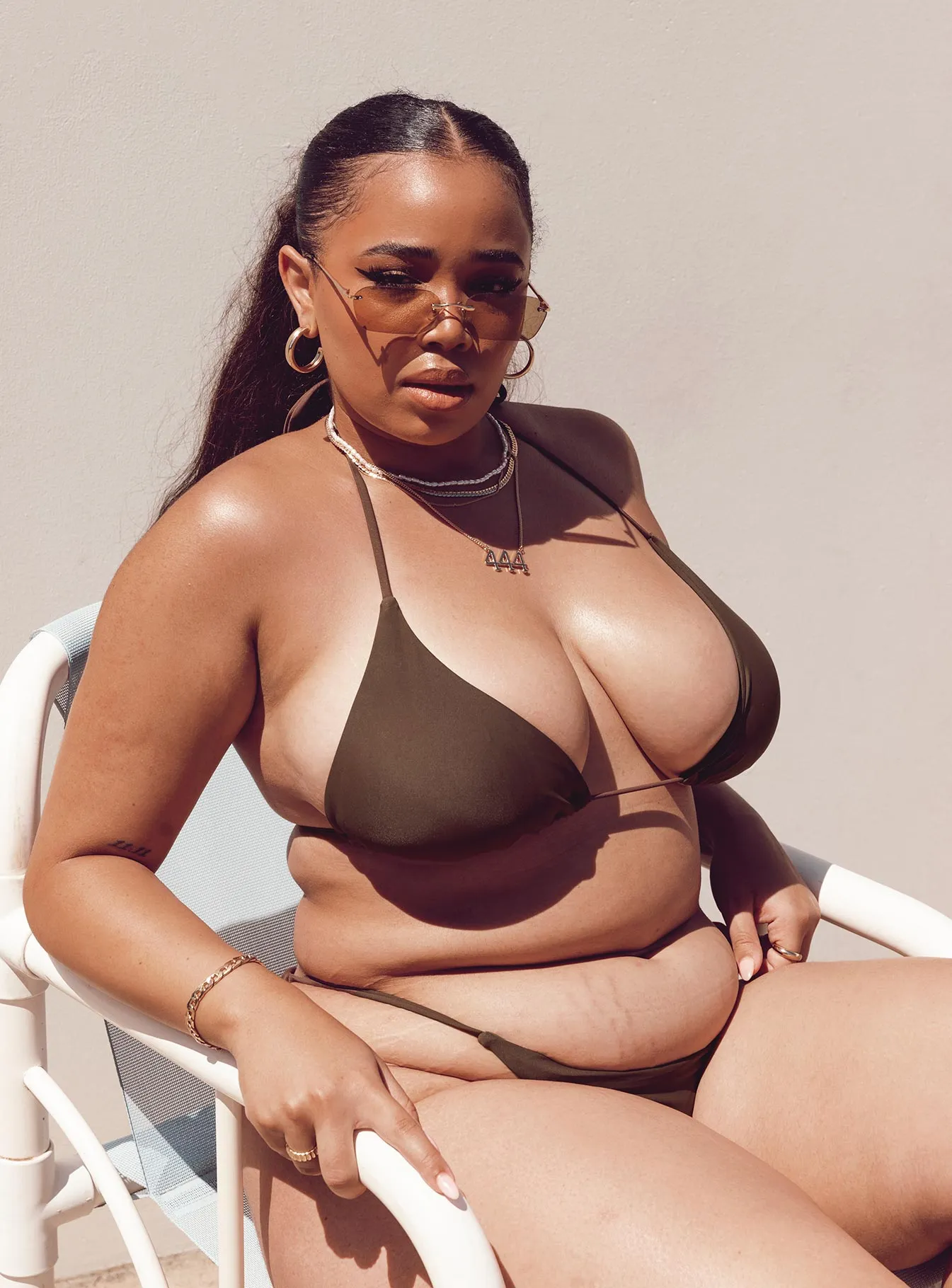 Abrasion Resistant Fabric Kaila Bikini Top Chocolate Curve