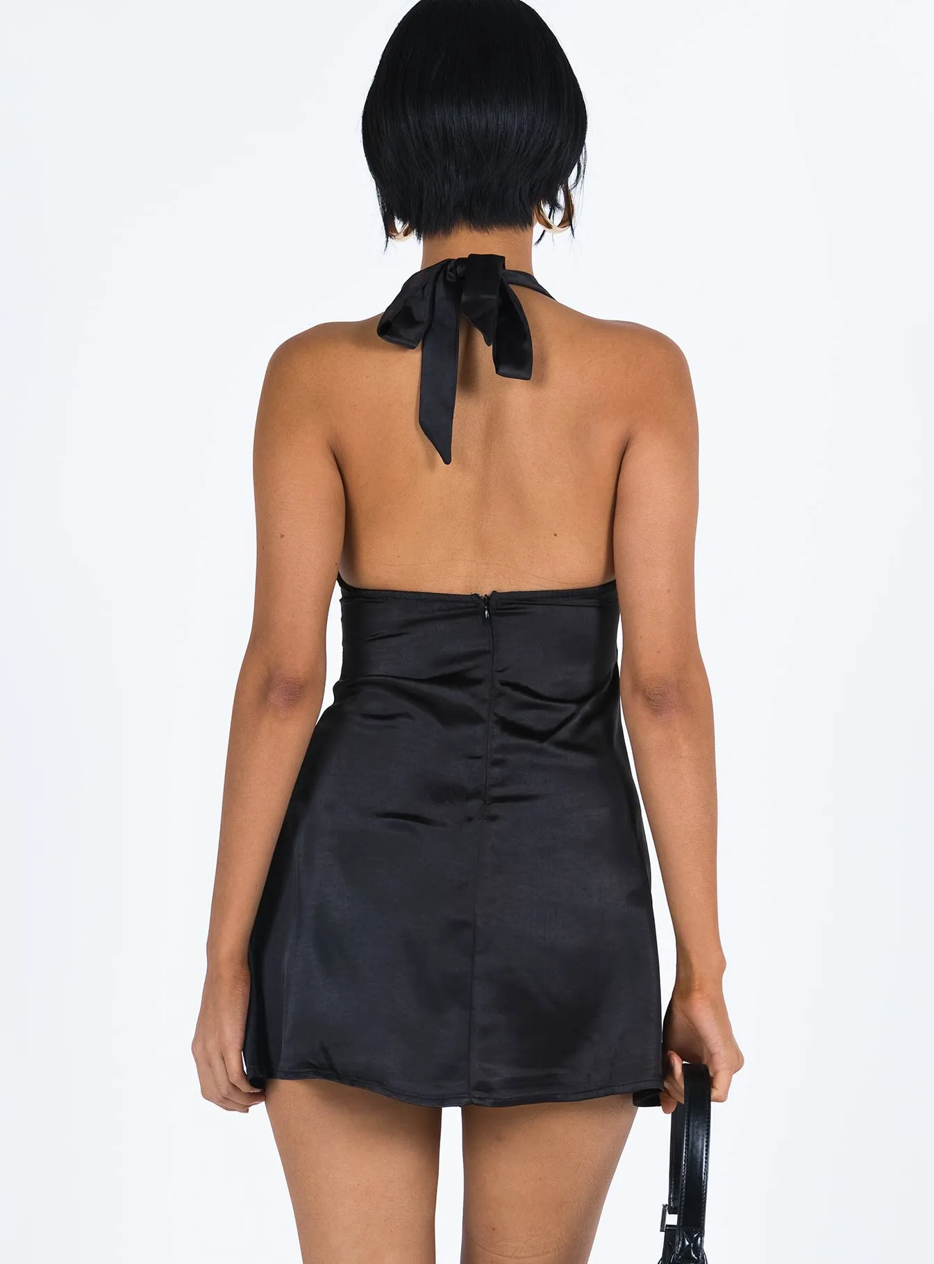 Lanier Mini Dress Black Tall Trendy Charm