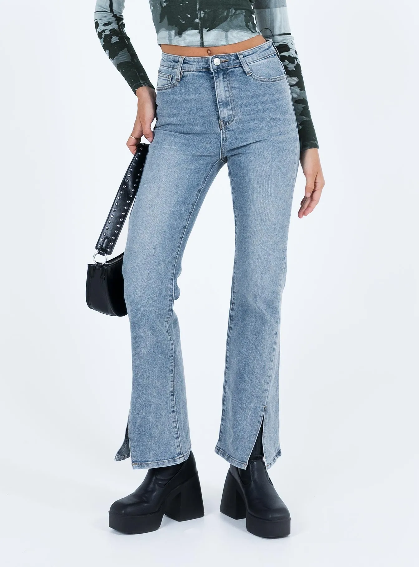 Compact Weave Technology Outdoor Adventure Stylish Keels Flare Denim Jeans