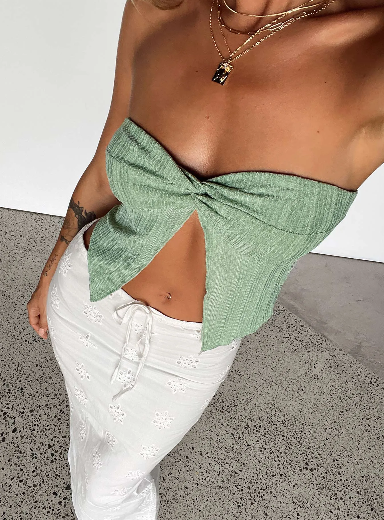 Mani Top Green PreShrunk Fabric