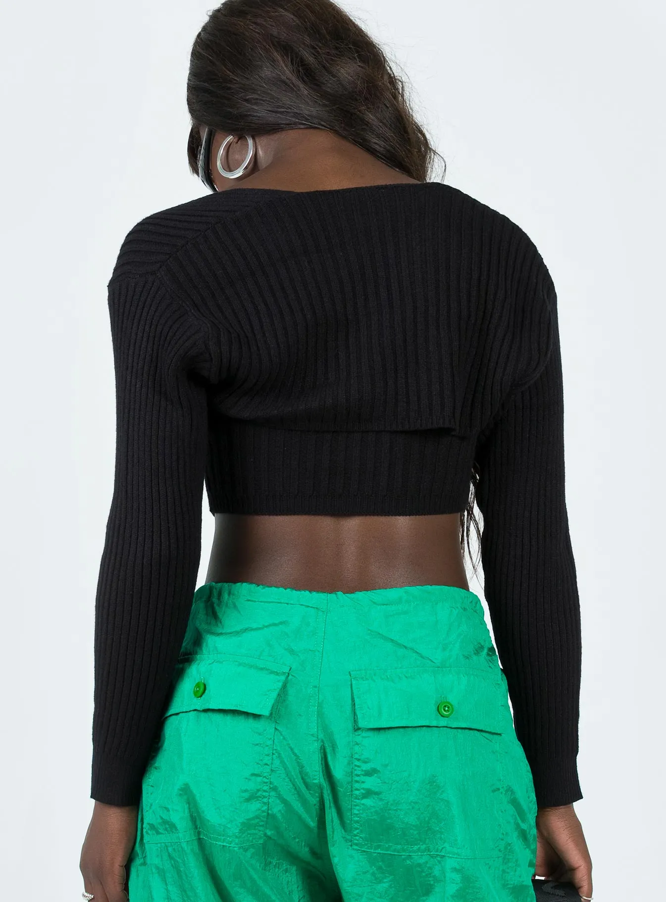 AdjustableDrawstring Carmona Sweater Black