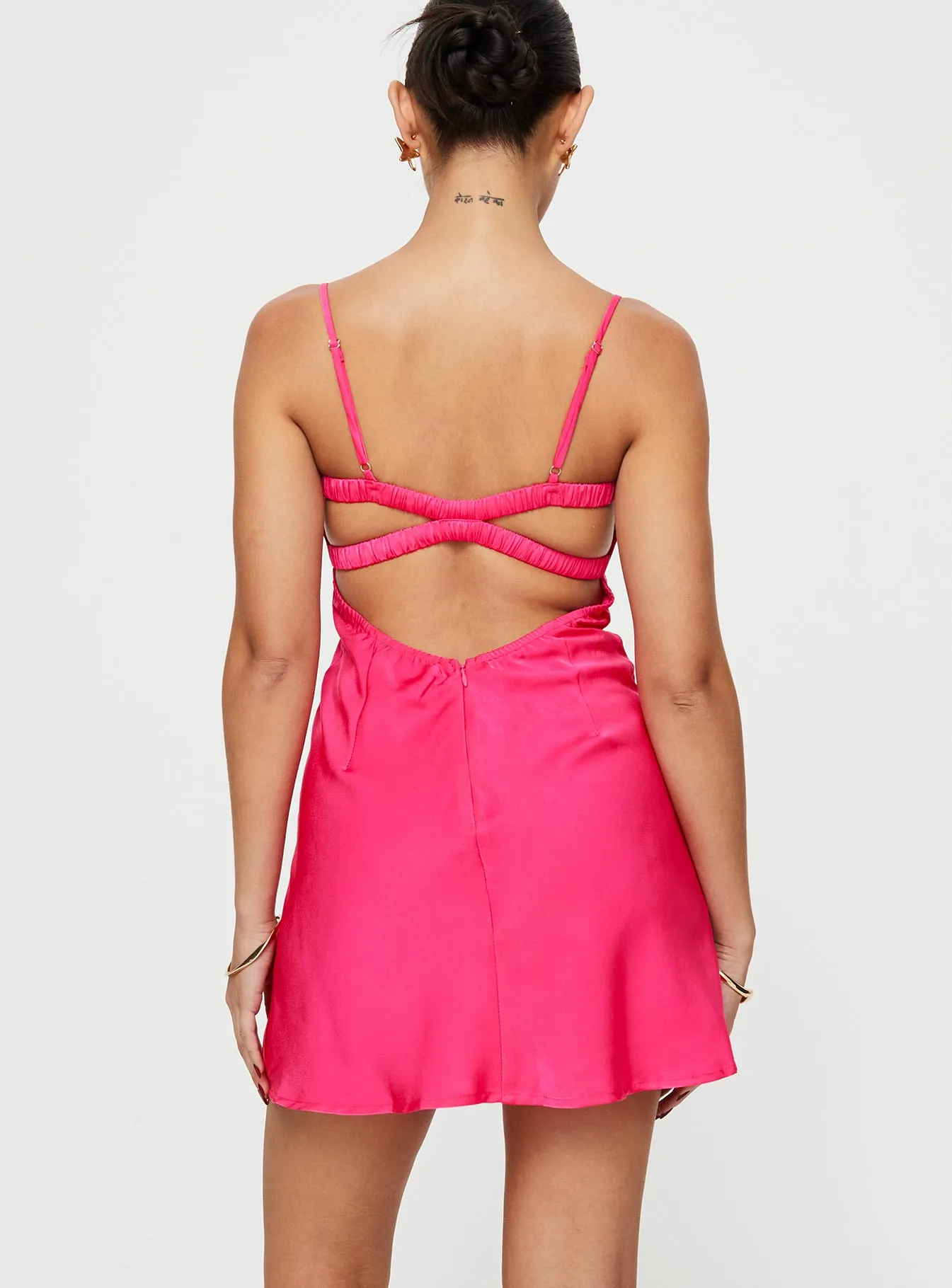 Ondine Mini Dress Pink Temperature Regulating Urban Glow