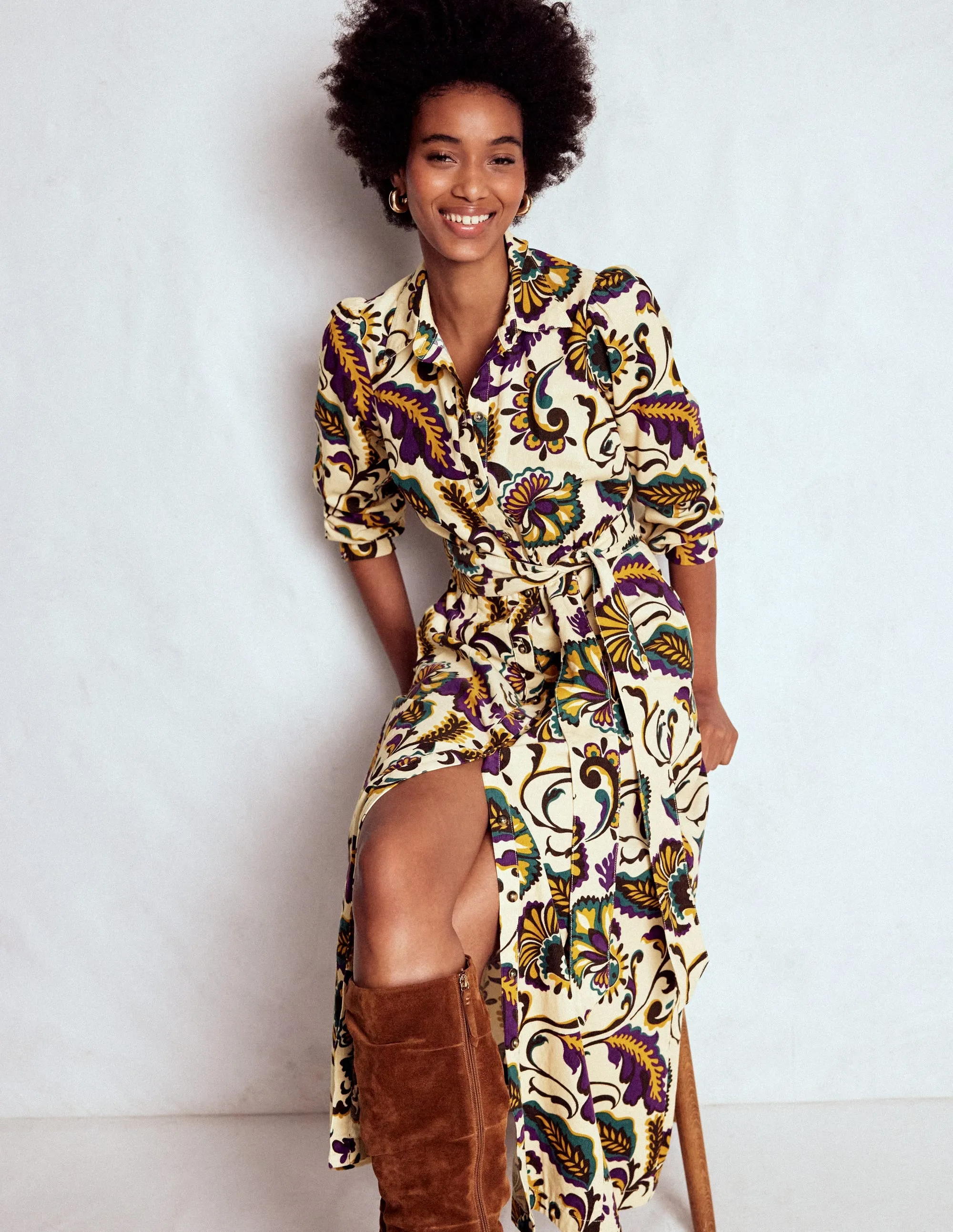 Clara Cord Midi Dress-Multi, Ornate Meadow Pack Friendly Wind Song