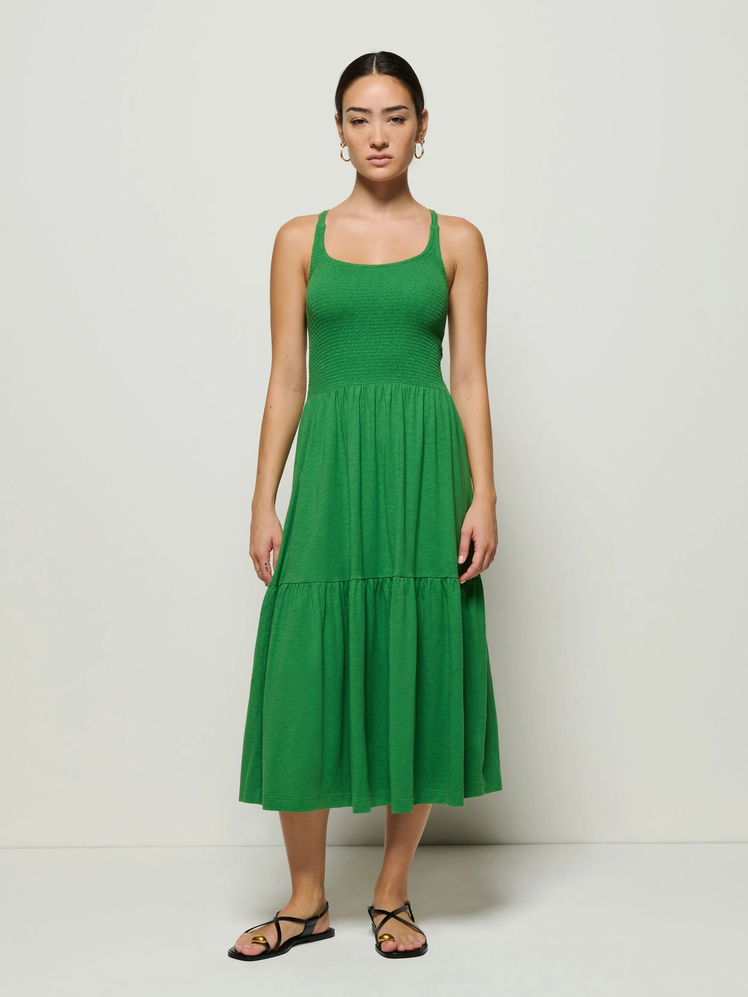 Penelope Smocked Midi Bird Call