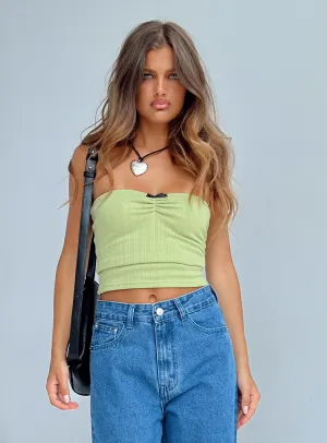 SeamFree Knitting CompressionSupportWeave Tari Tube Top Green