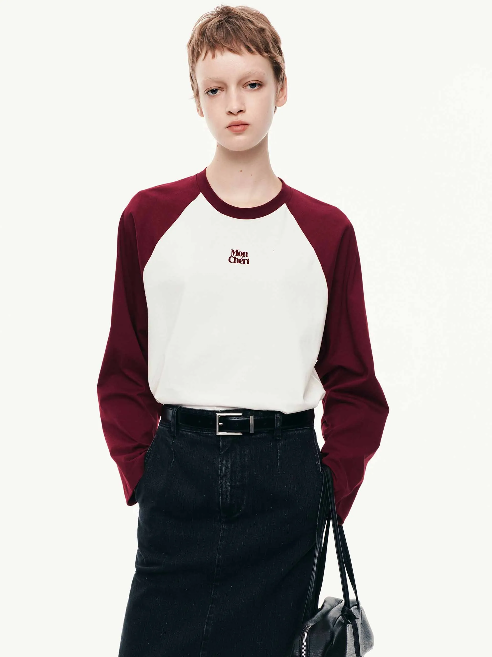 Contrast Raglan Sleeves T-shirt Biodegradable Textile Summer Ready