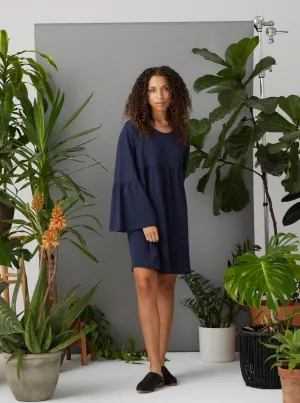 StaticResistantLining SoftTouchFinish Miller Dress - Dark Blue