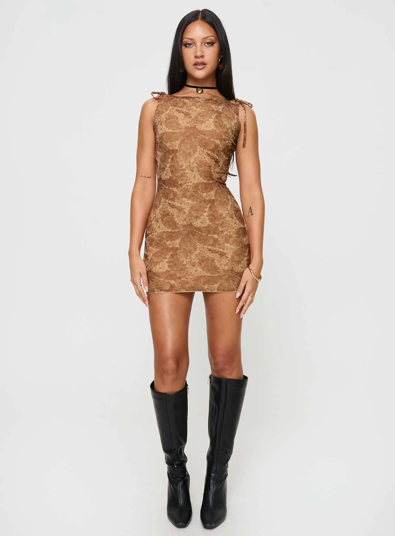 Bryants Mini Dress Brown Summer Ready Look