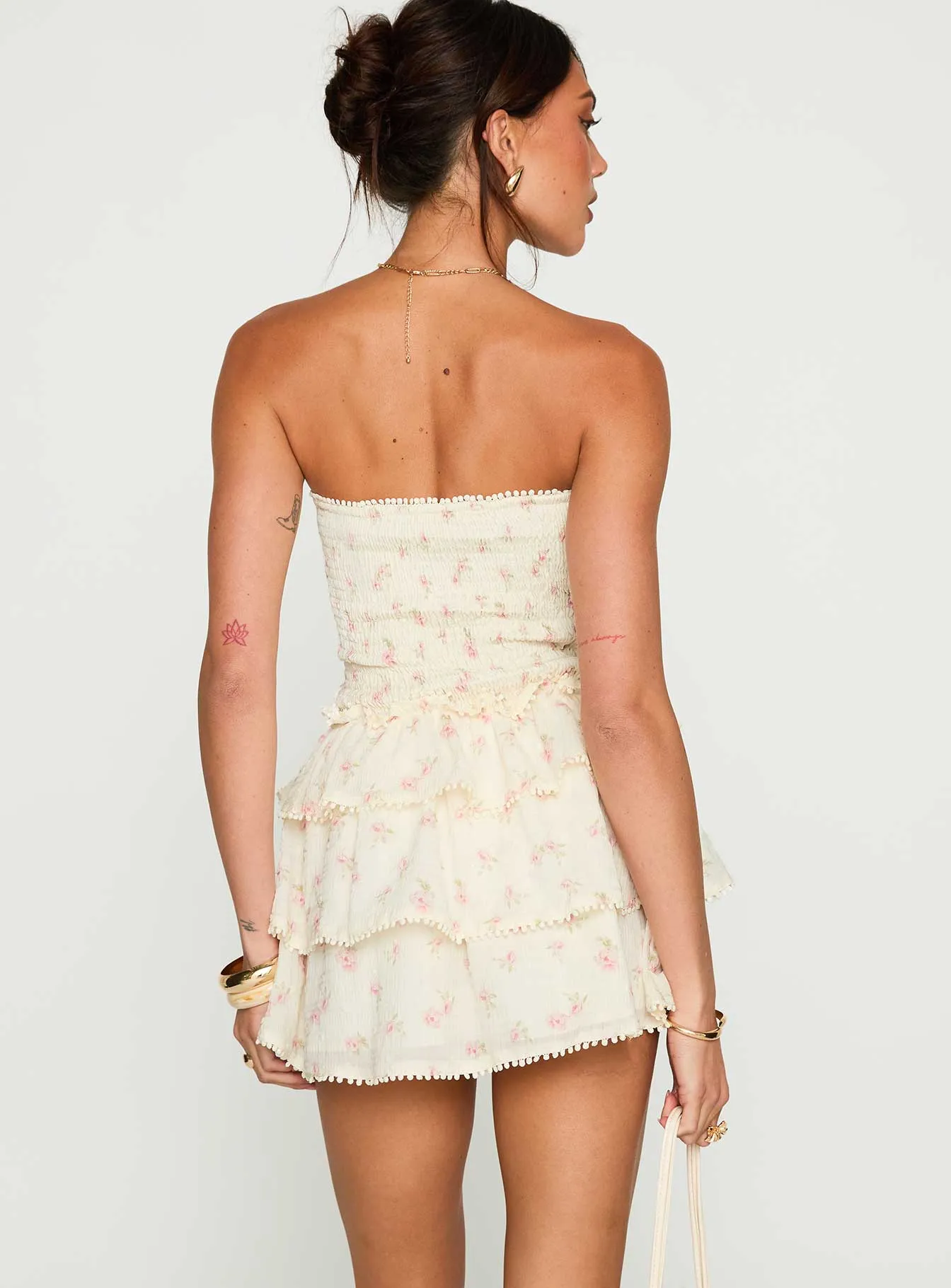 Chic Prints Sunkiss Frill Mini Dress Floral