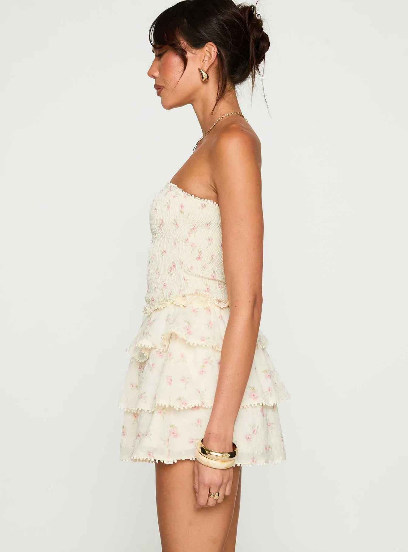 Sunkiss Frill Mini Dress Floral Trendy Mood