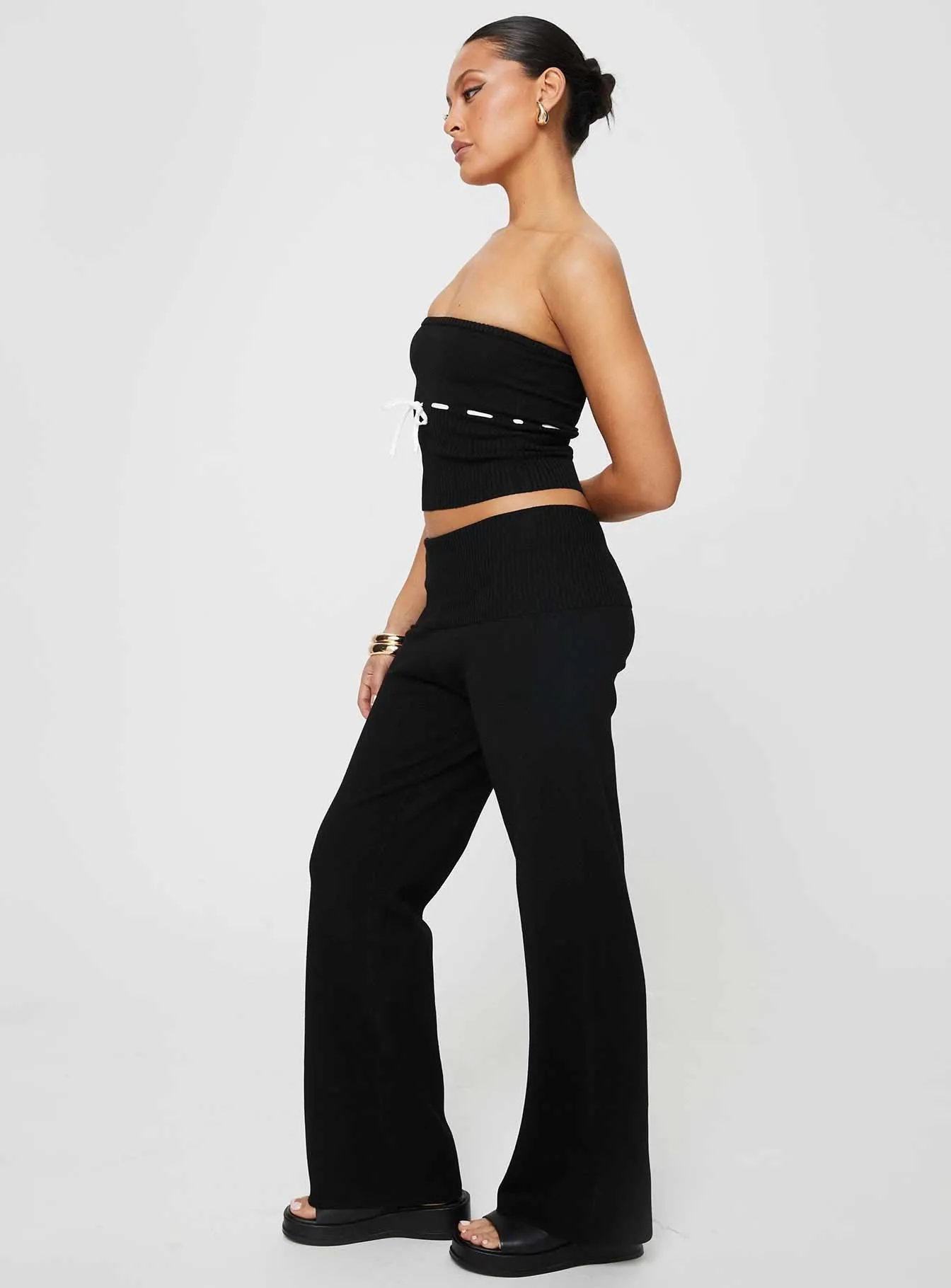 FlatlockSeams Casual Look Zurie Set Black