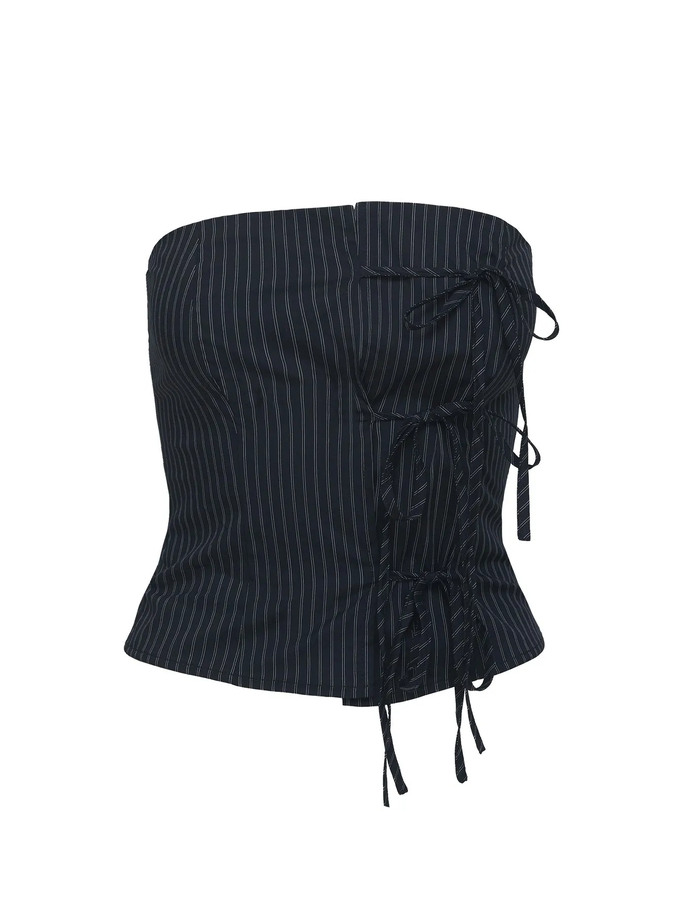 Haraka Strapless Top Black Stripe Buttery Soft Handfeel ButterySoftTextile