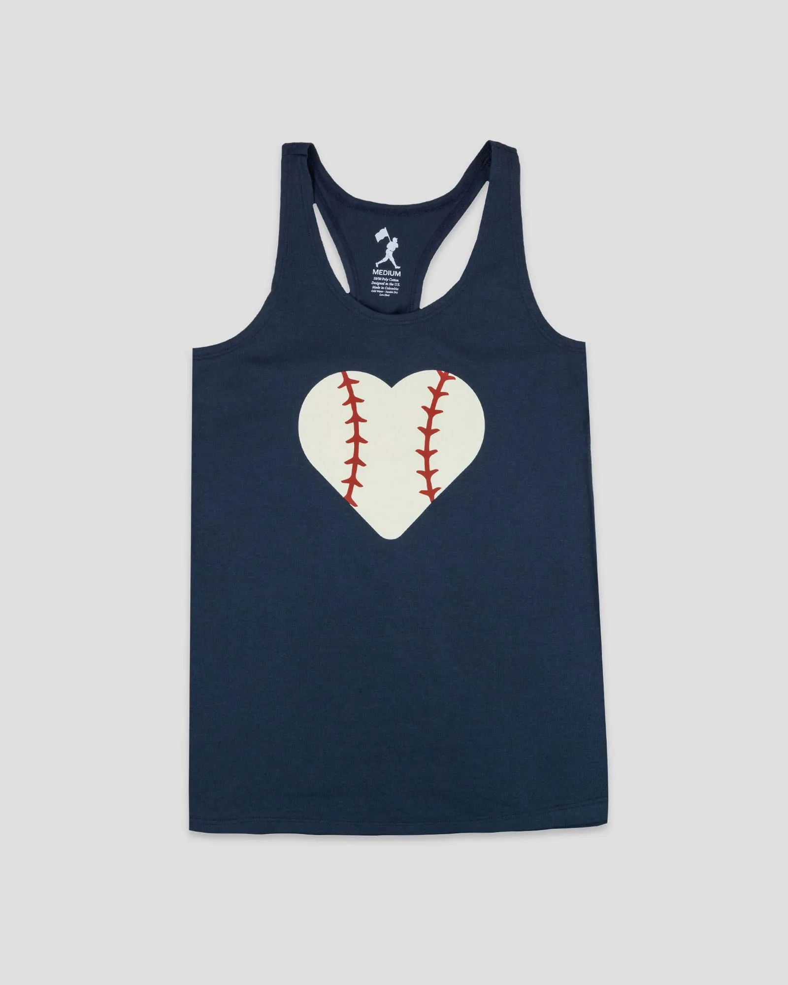 Firm Leather Stitched Heart Racerback Tank