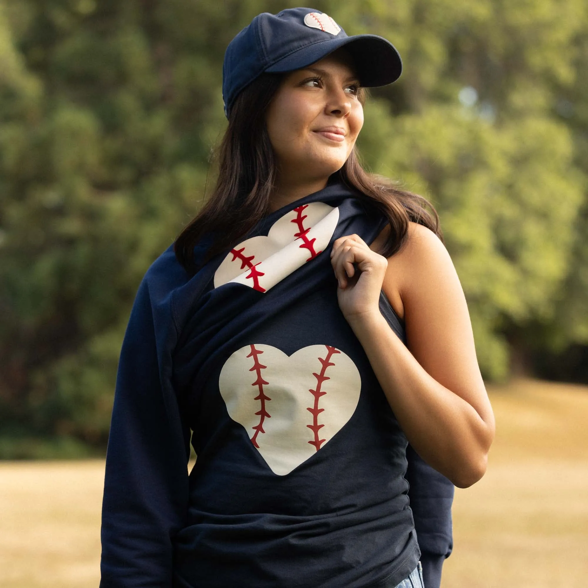 Fantasy Glow Stitched Heart Racerback Tank
