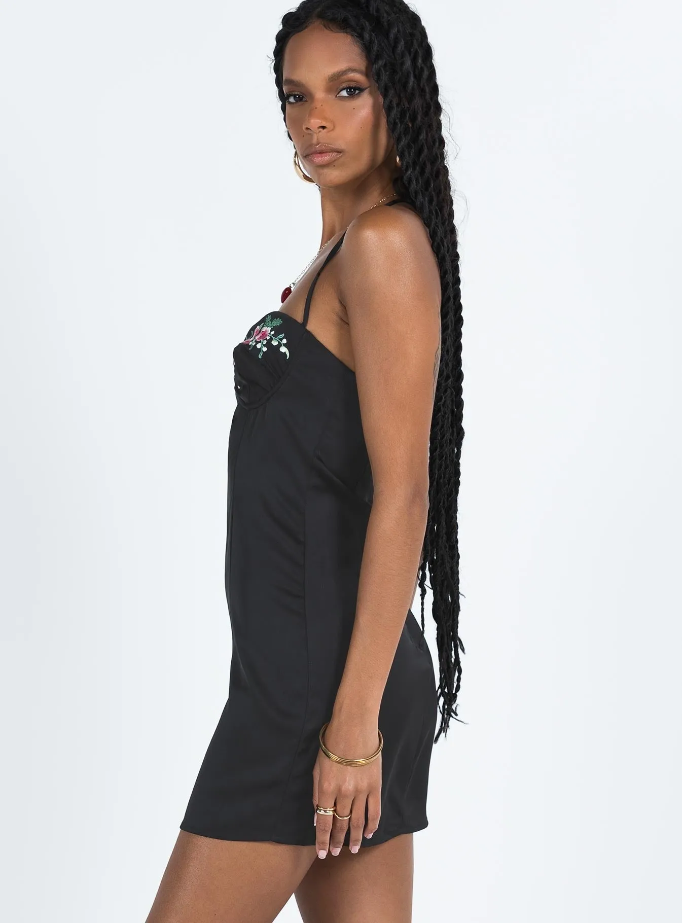Hassie Mini Dress Black Vibrant Fashion Look Soft Touch
