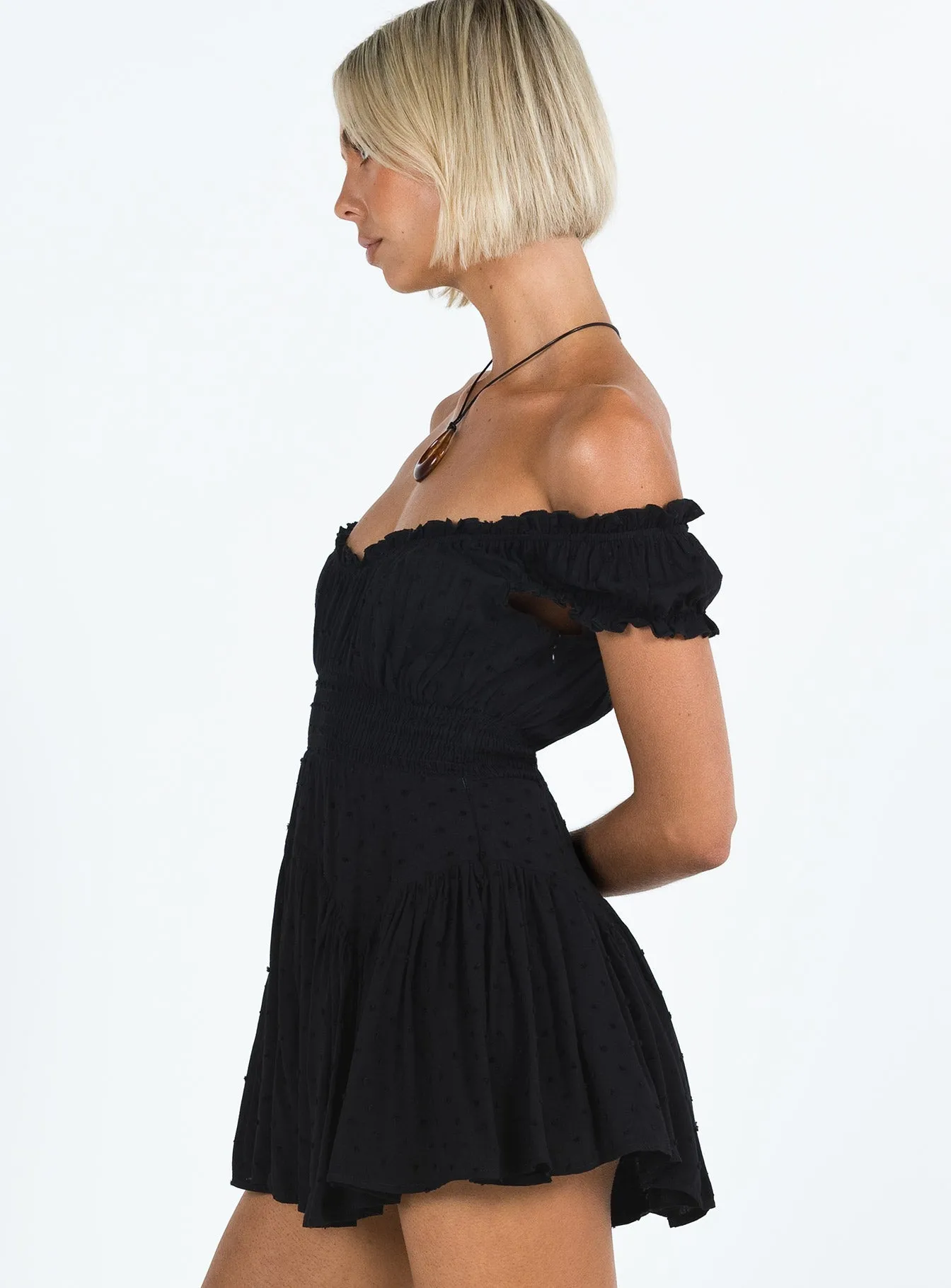 Vibrant Design Light and comfy mini Anastasiya Mini Dress Black