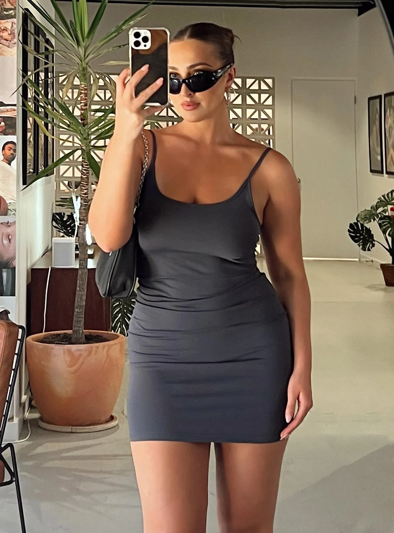Youth Flair Romantic mini dress Geary Mini Dress Grey